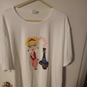 woman's white I dream of Jeanie t shirt size 4XL